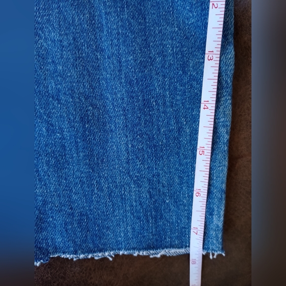 Paige Women's Capri Crop Raw Hem Blue Size 27 - Picture 4 of 6